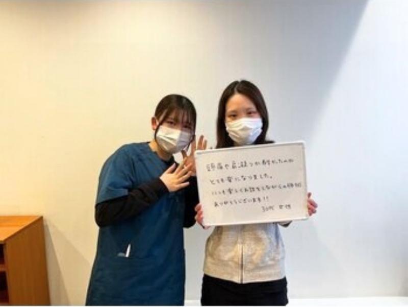 肩こり・頭痛が改善したお客様の直筆メッセージ｜神戸三宮 ミライズ整体院